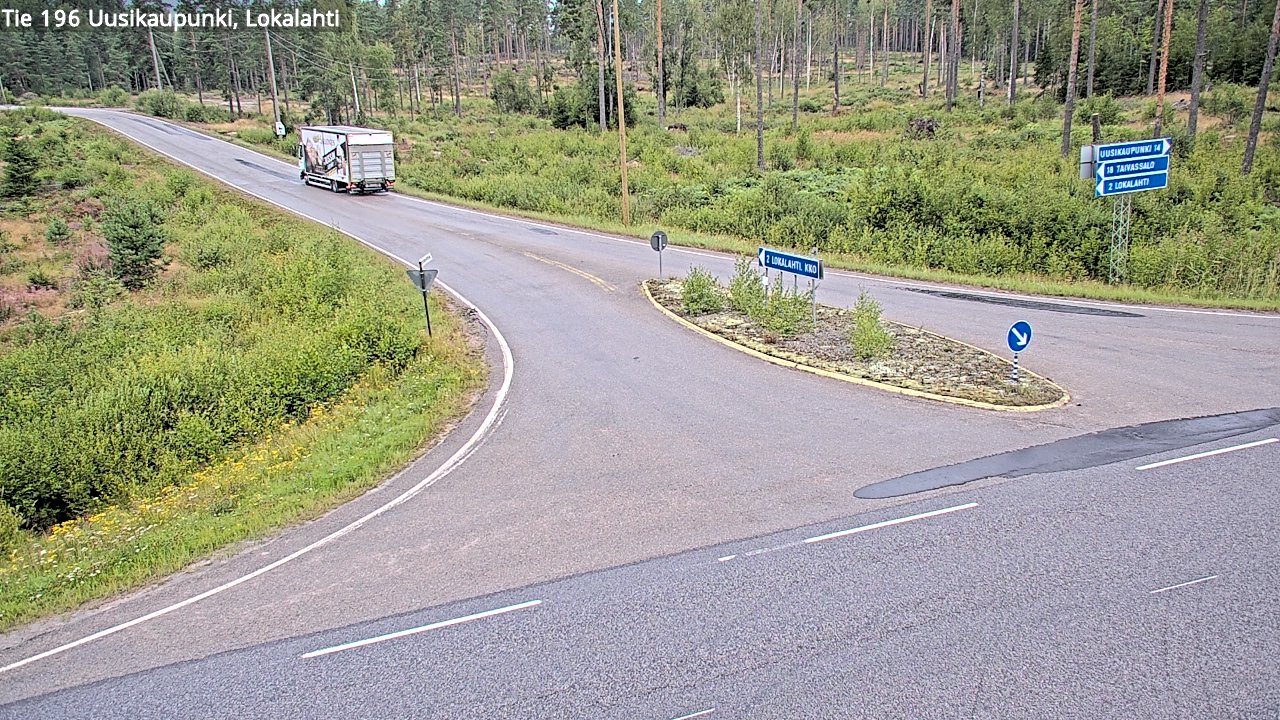Weather Camera Image Road 196 Uusikaupunki, Lokalahti, Uusikaupunki, Varsinais-Suomi
