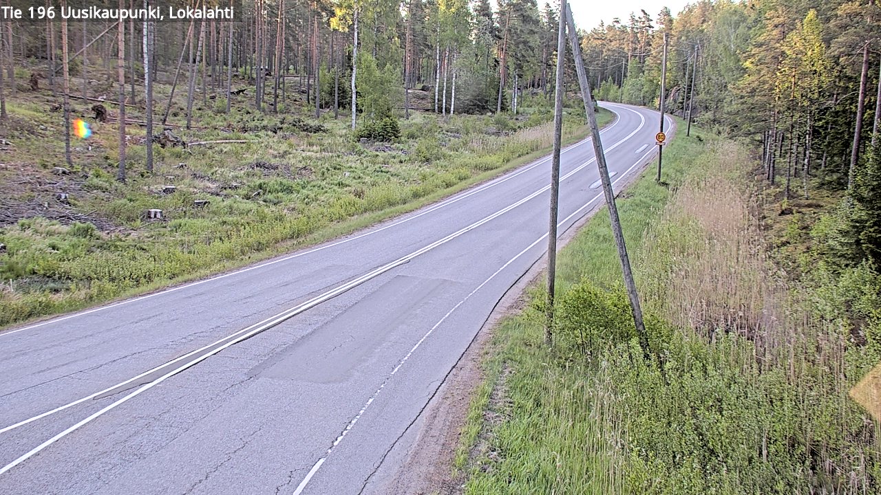 Weather Camera Image Road 196 Uusikaupunki, Lokalahti, Uusikaupunki, Varsinais-Suomi