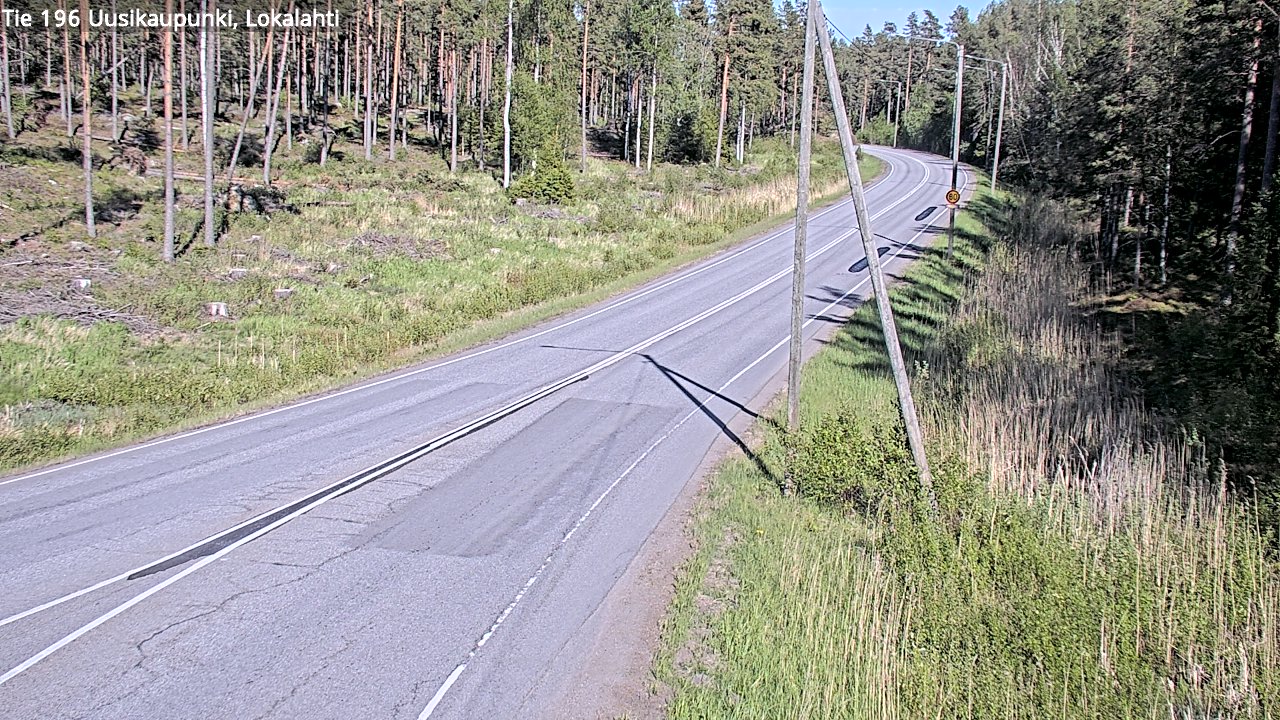 Weather Camera Image Road 196 Uusikaupunki, Lokalahti, Uusikaupunki, Varsinais-Suomi