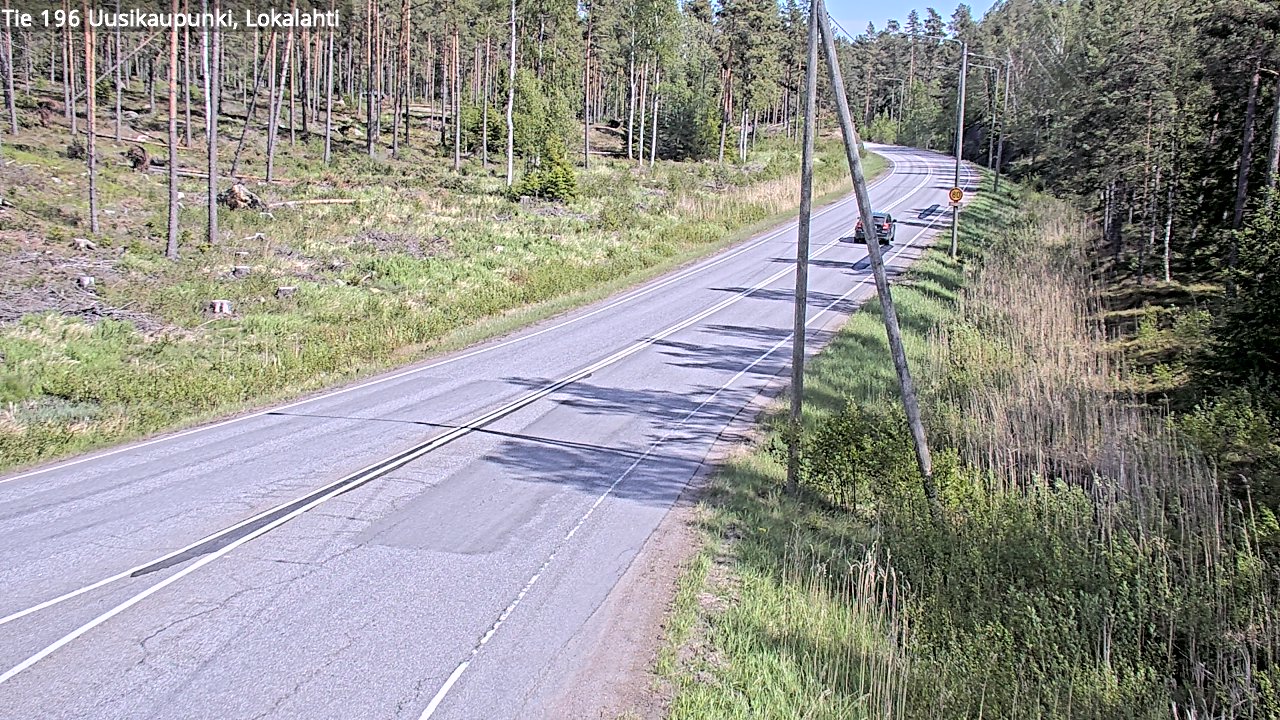 Weather Camera Image Road 196 Uusikaupunki, Lokalahti, Uusikaupunki, Varsinais-Suomi
