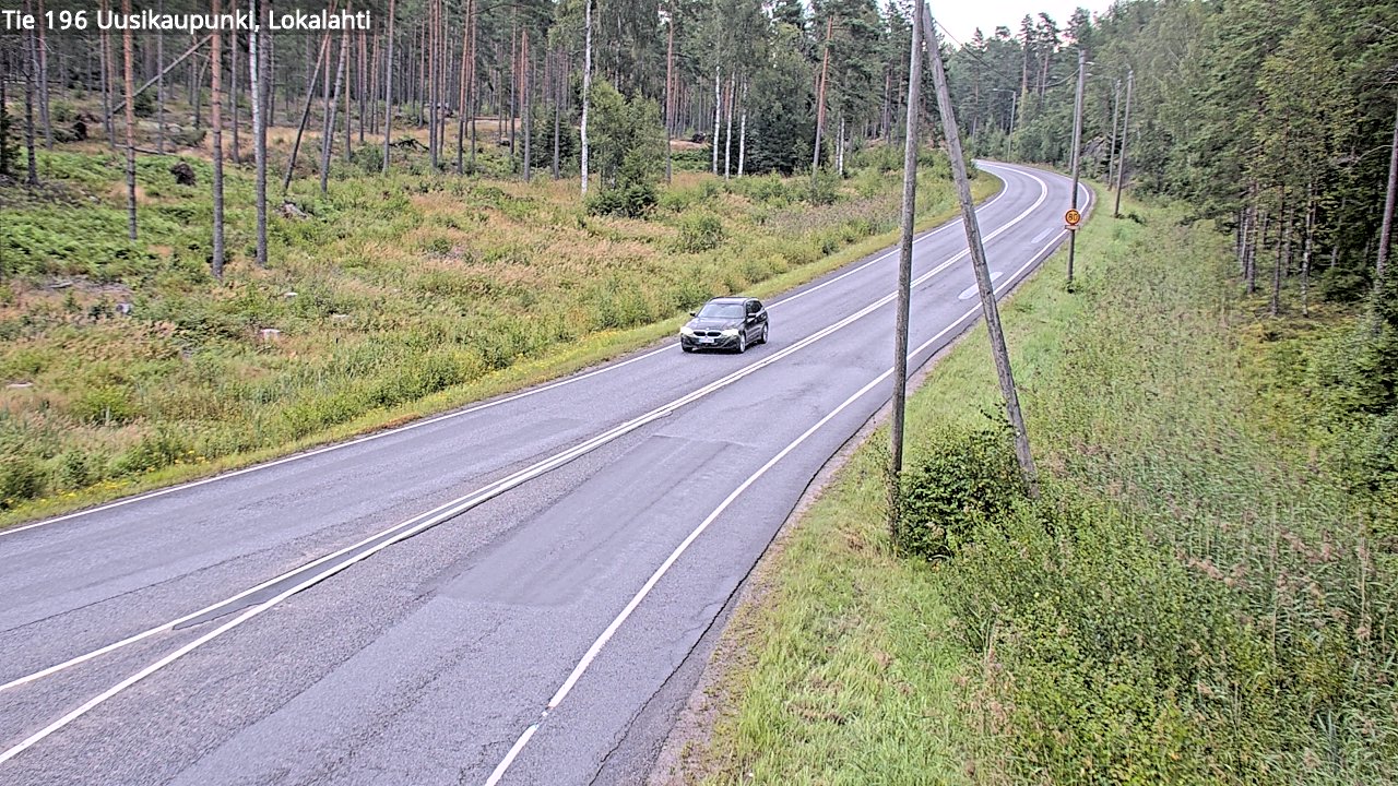 Weather Camera Image Road 196 Uusikaupunki, Lokalahti, Uusikaupunki, Varsinais-Suomi