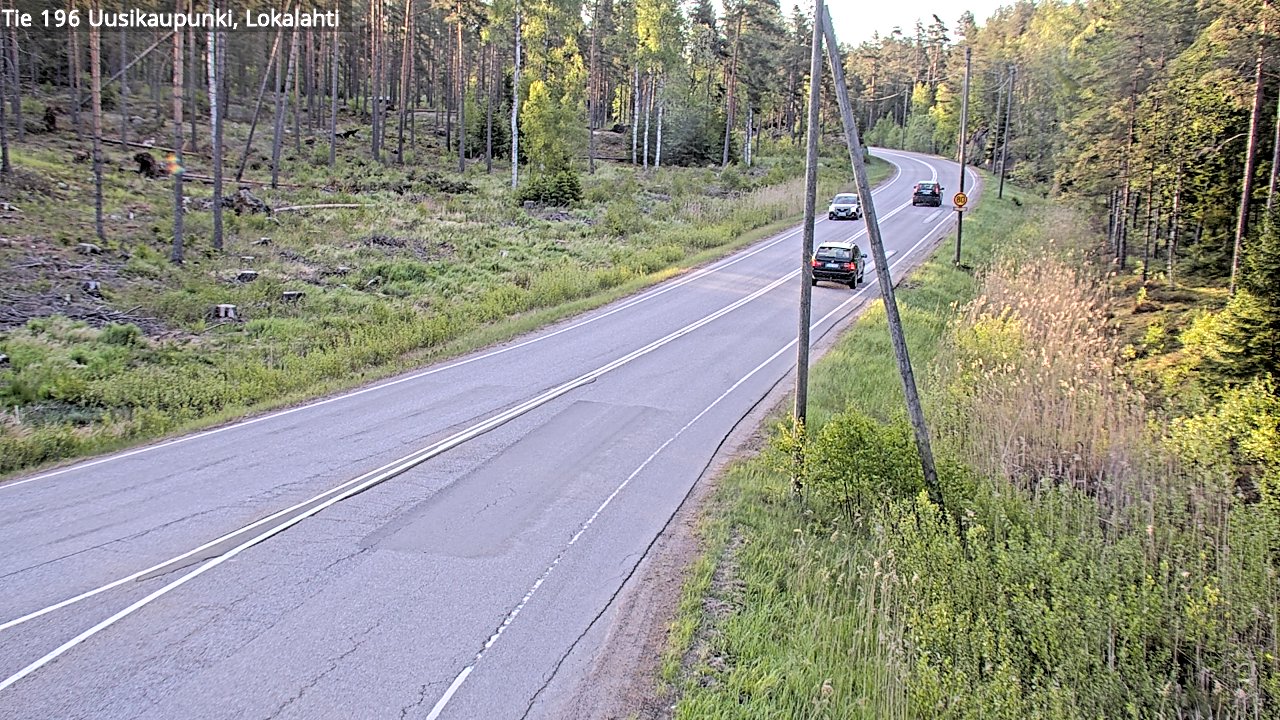 Weather Camera Image Road 196 Uusikaupunki, Lokalahti, Uusikaupunki, Varsinais-Suomi