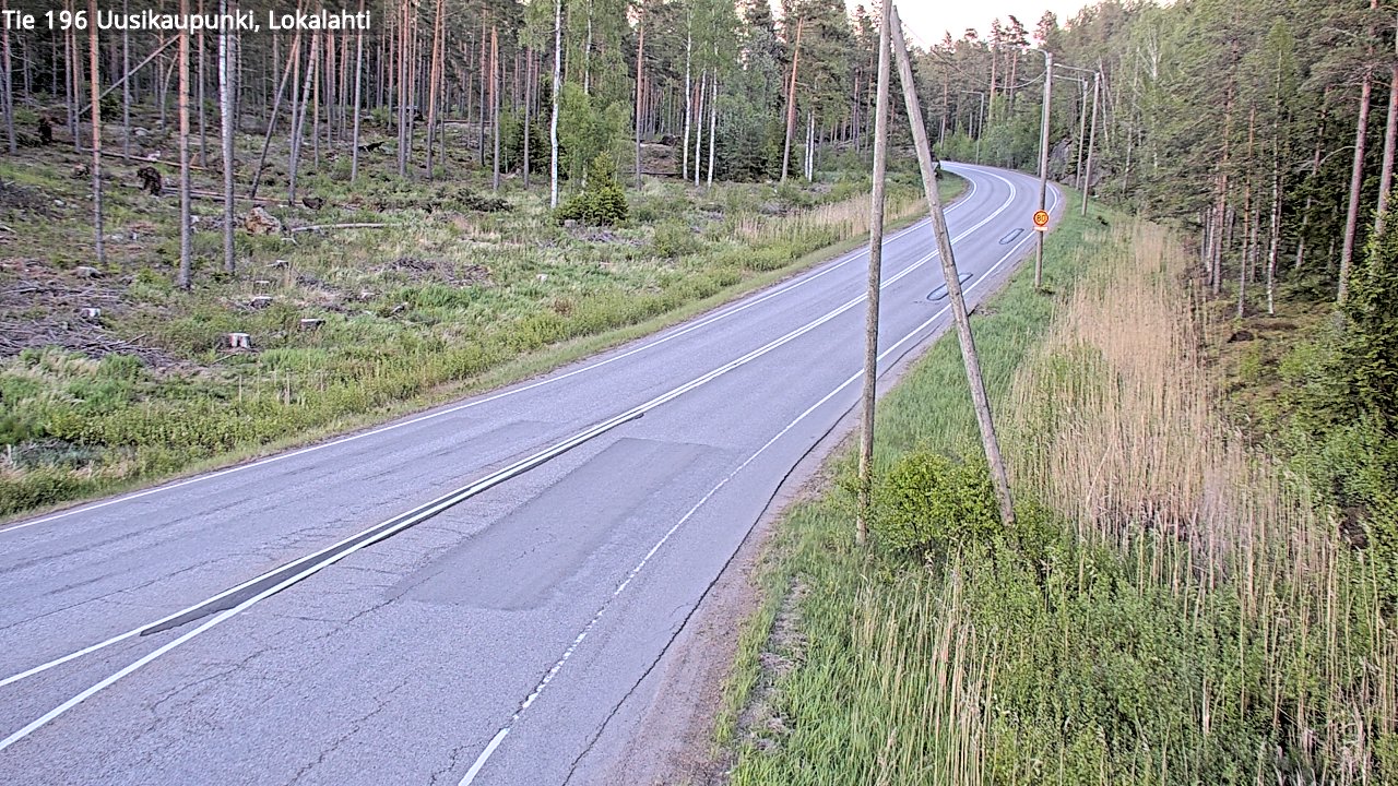Weather Camera Image Road 196 Uusikaupunki, Lokalahti, Uusikaupunki, Varsinais-Suomi