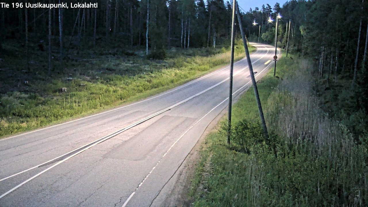 Weather Camera Image Road 196 Uusikaupunki, Lokalahti, Uusikaupunki, Varsinais-Suomi