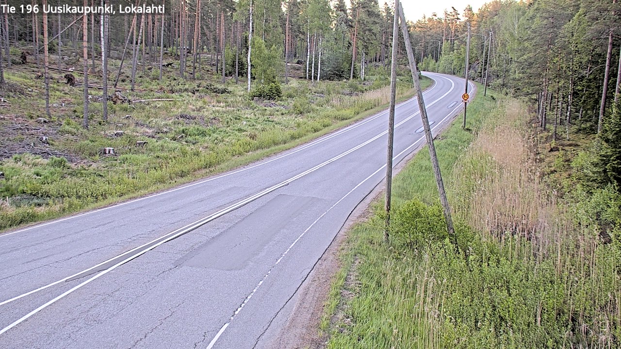 Weather Camera Image Road 196 Uusikaupunki, Lokalahti, Uusikaupunki, Varsinais-Suomi