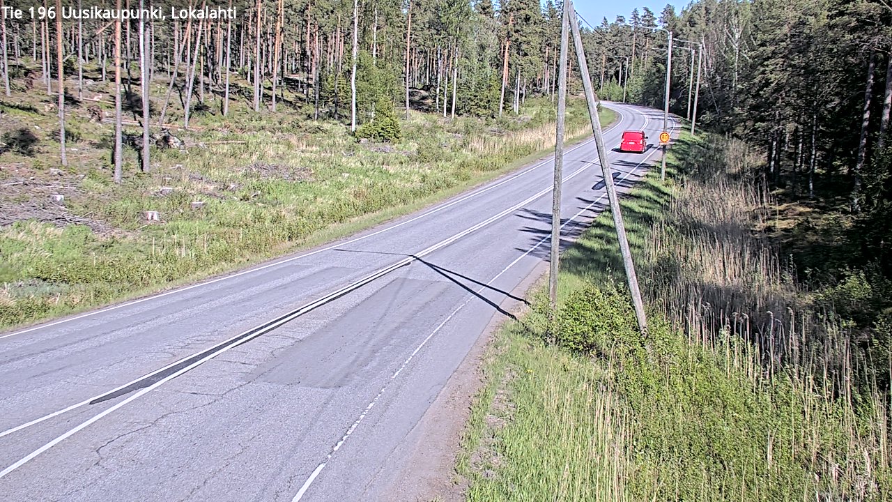 Weather Camera Image Road 196 Uusikaupunki, Lokalahti, Uusikaupunki, Varsinais-Suomi