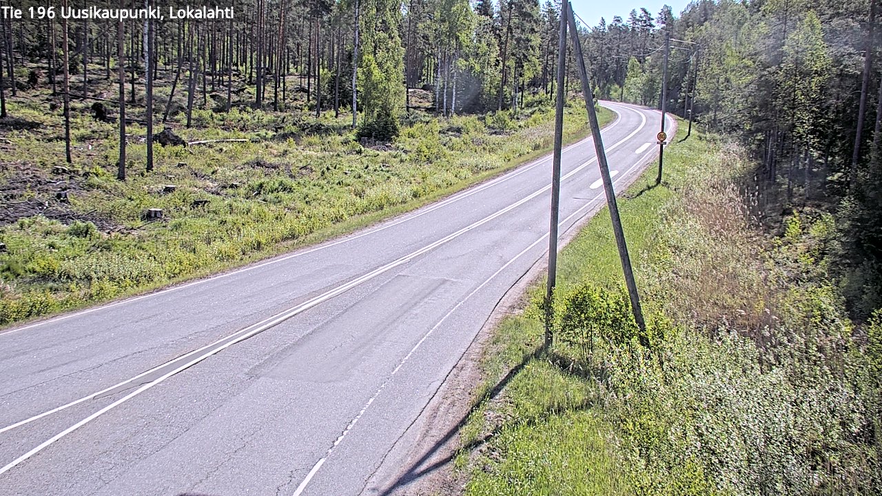 Weather Camera Image Road 196 Uusikaupunki, Lokalahti, Uusikaupunki, Varsinais-Suomi
