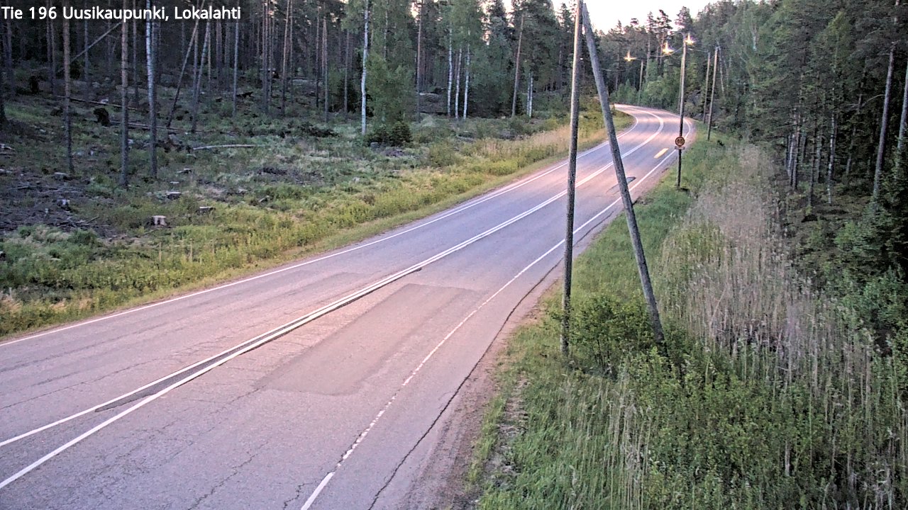 Weather Camera Image Road 196 Uusikaupunki, Lokalahti, Uusikaupunki, Varsinais-Suomi