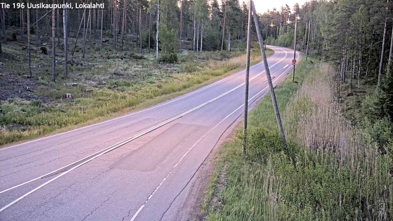 Weather Camera Image Road 196 Uusikaupunki, Lokalahti, Uusikaupunki, Varsinais-Suomi