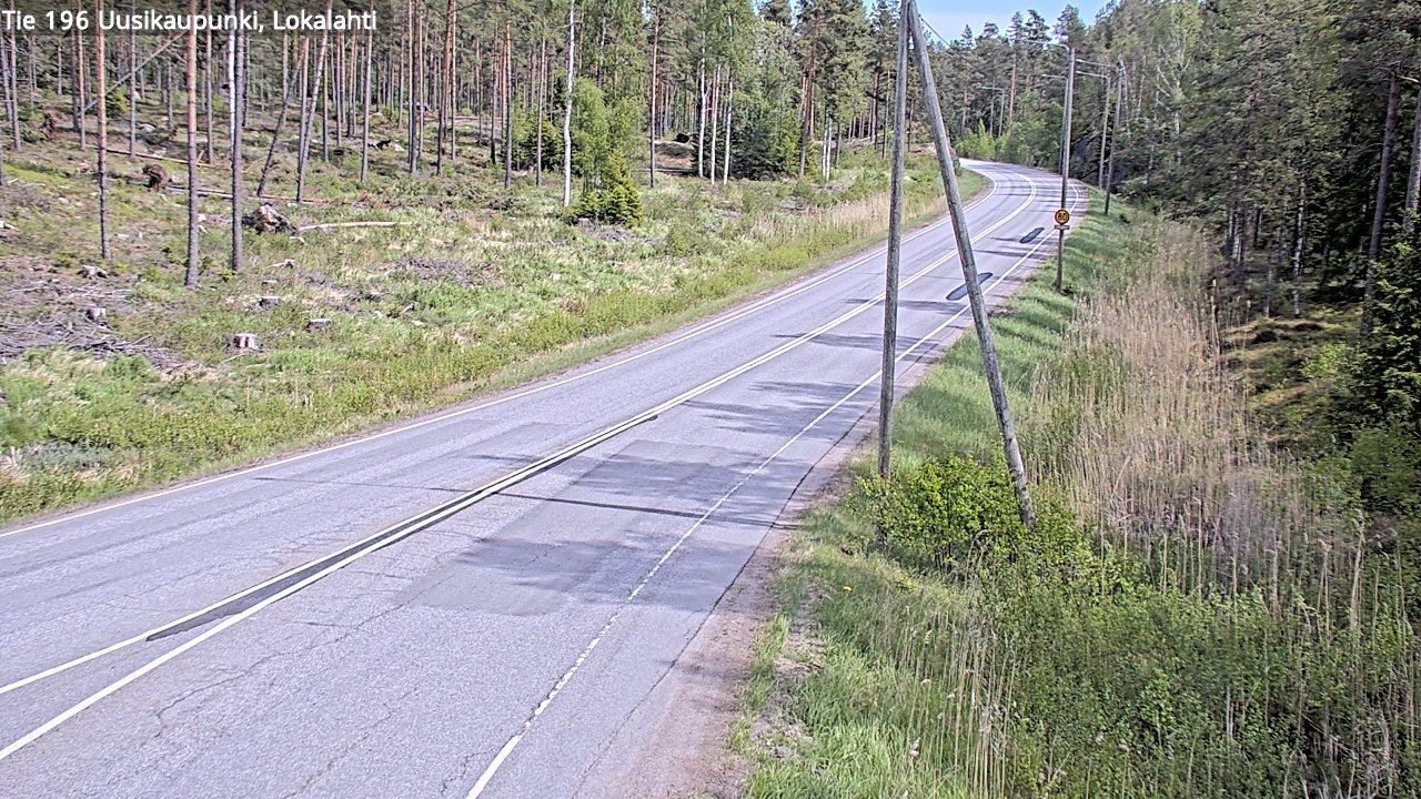 Weather Camera Image Road 196 Uusikaupunki, Lokalahti, Uusikaupunki, Varsinais-Suomi