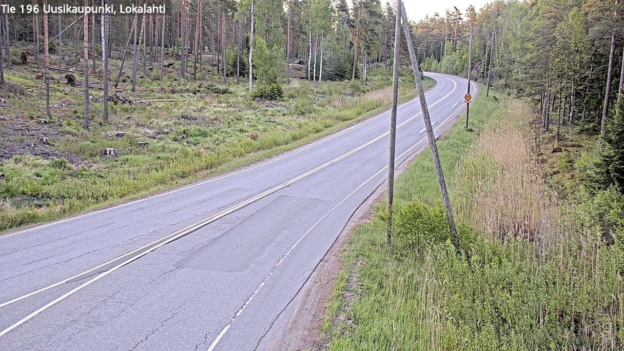 Weather Camera Image Road 196 Uusikaupunki, Lokalahti, Uusikaupunki, Varsinais-Suomi