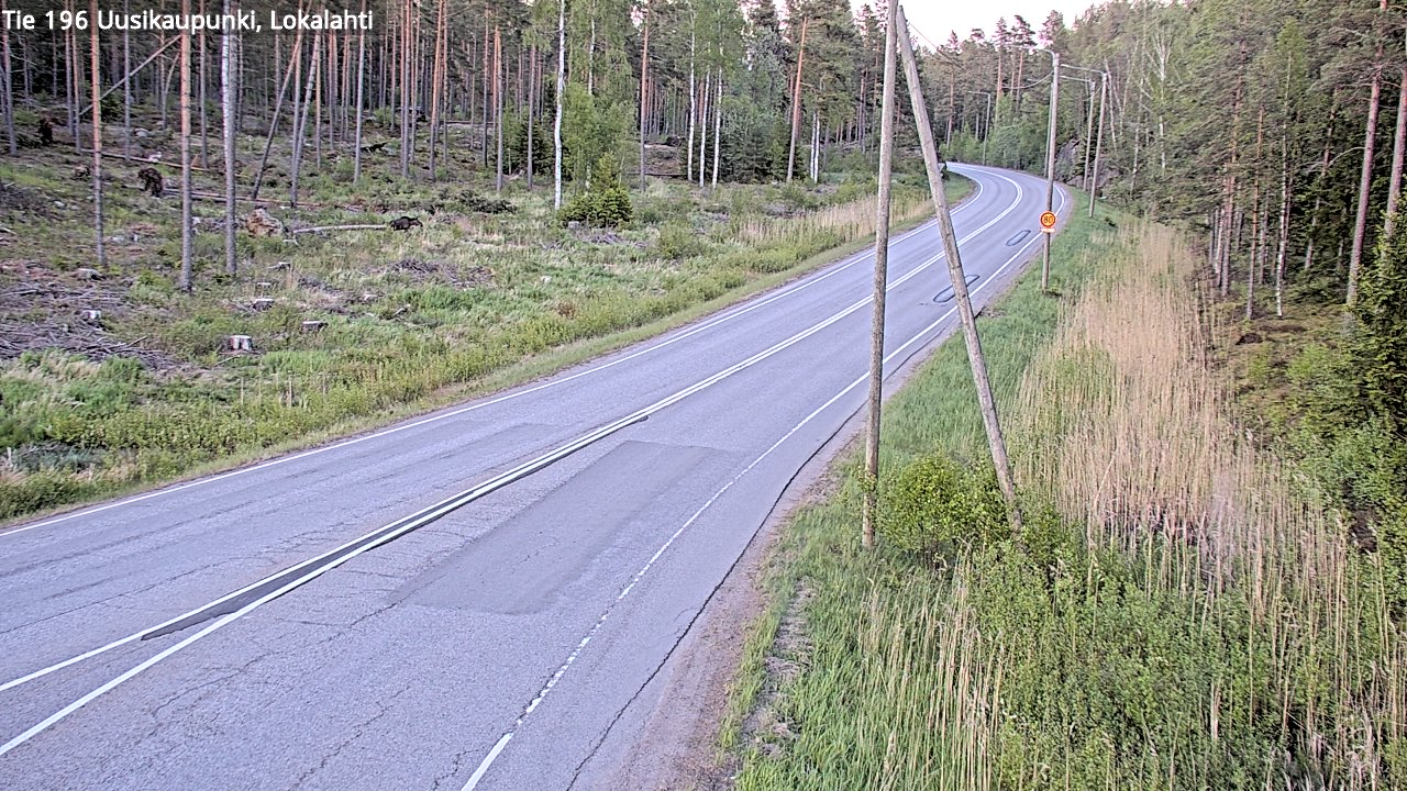 Weather Camera Image Road 196 Uusikaupunki, Lokalahti, Uusikaupunki, Varsinais-Suomi