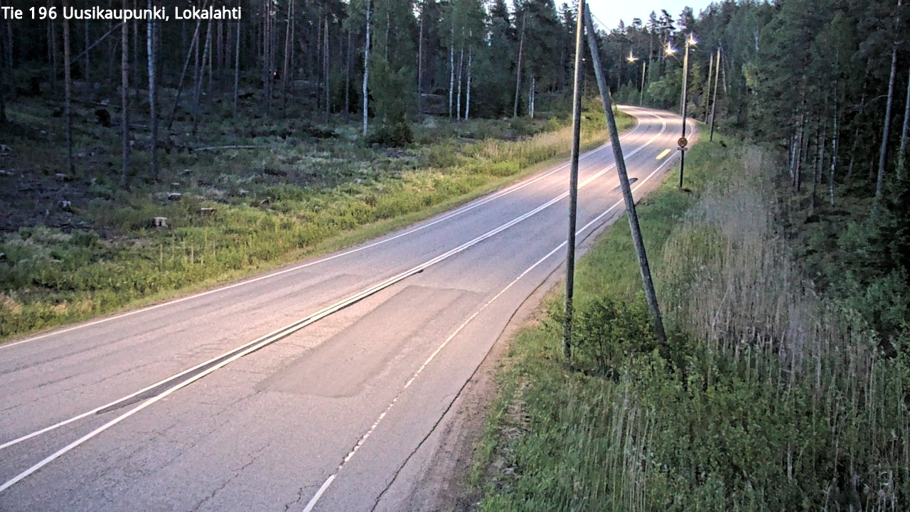 Weather Camera Image Road 196 Uusikaupunki, Lokalahti, Uusikaupunki, Varsinais-Suomi