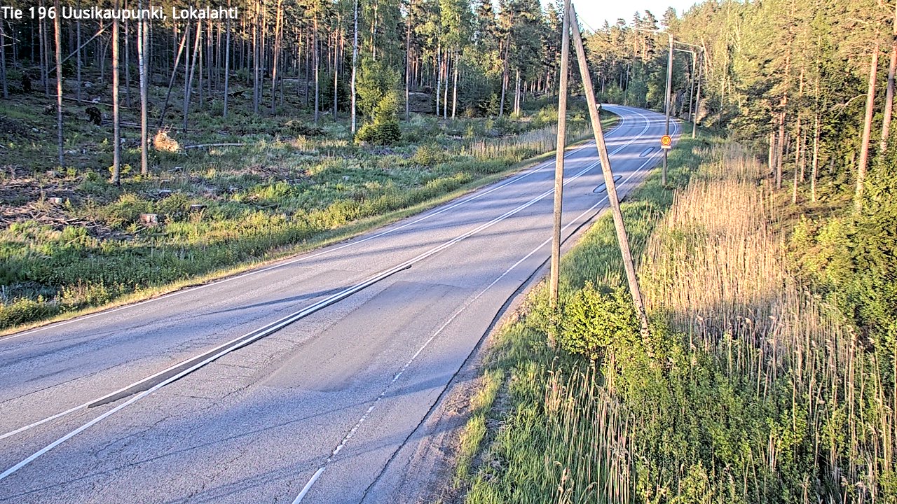 Weather Camera Image Väg 196 Nystad, Lokalax, Uusikaupunki, Varsinais-Suomi