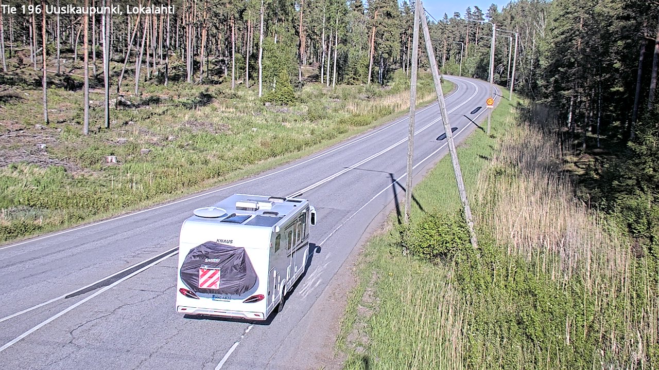 Weather Camera Image Road 196 Uusikaupunki, Lokalahti, Uusikaupunki, Varsinais-Suomi