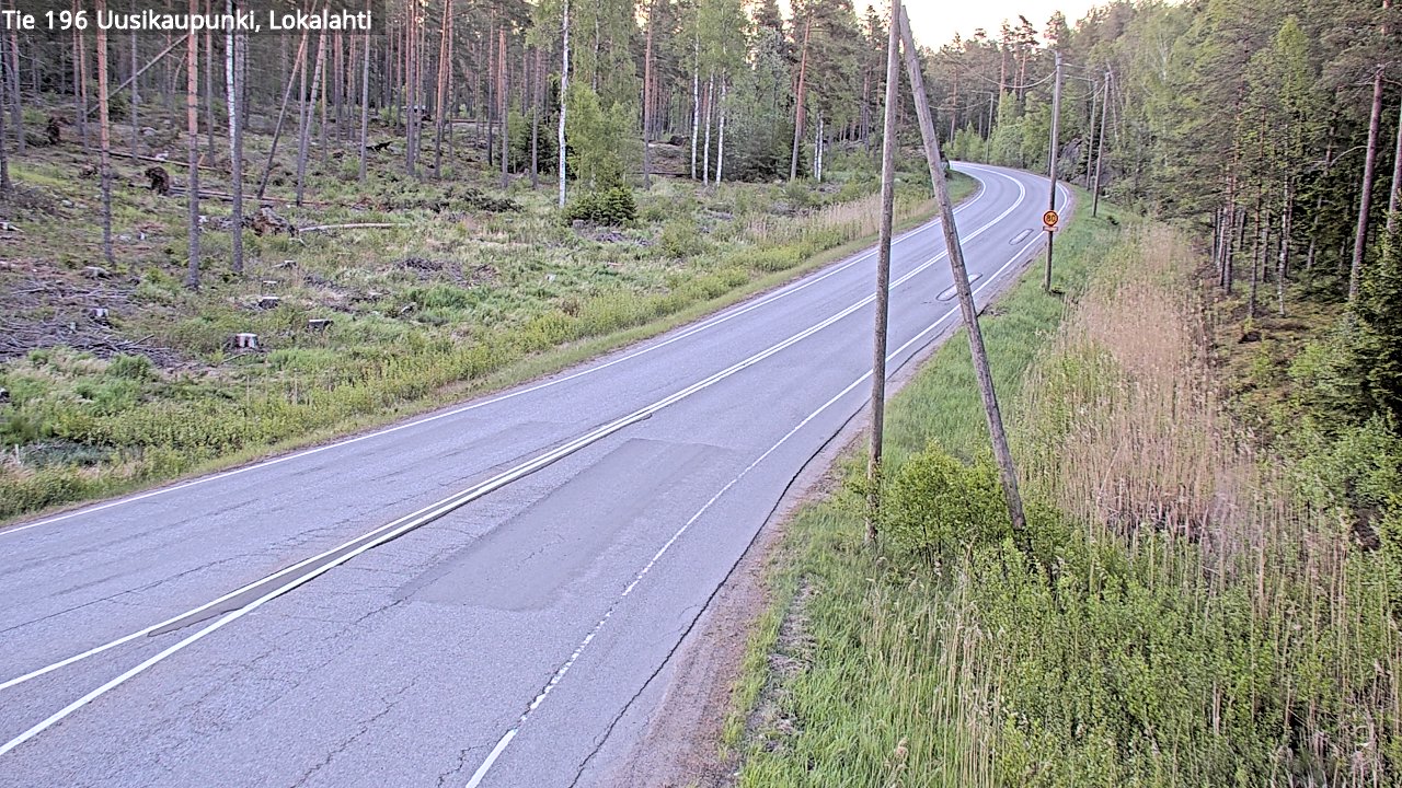 Weather Camera Image Road 196 Uusikaupunki, Lokalahti, Uusikaupunki, Varsinais-Suomi