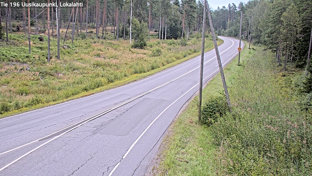 Weather Camera Image Road 196 Uusikaupunki, Lokalahti, Uusikaupunki, Varsinais-Suomi