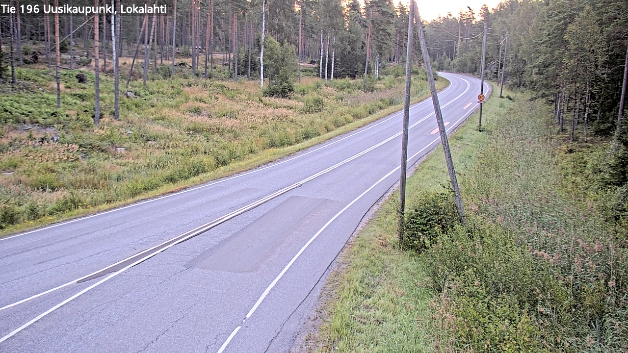 Weather Camera Image Road 196 Uusikaupunki, Lokalahti, Uusikaupunki, Varsinais-Suomi