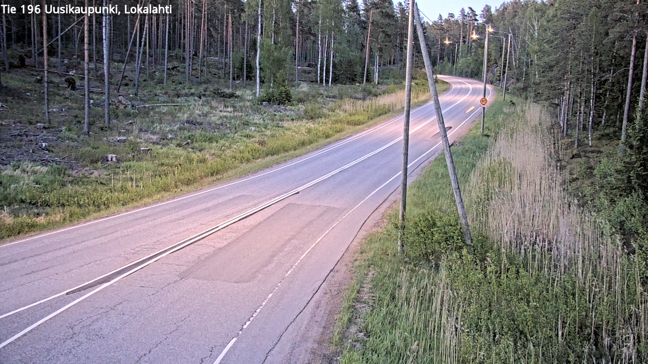 Weather Camera Image Road 196 Uusikaupunki, Lokalahti, Uusikaupunki, Varsinais-Suomi