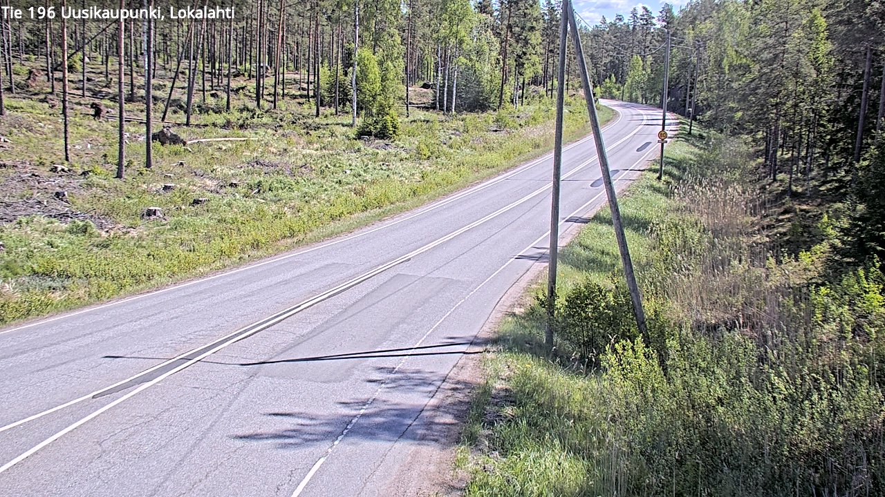 Weather Camera Image Road 196 Uusikaupunki, Lokalahti, Uusikaupunki, Varsinais-Suomi