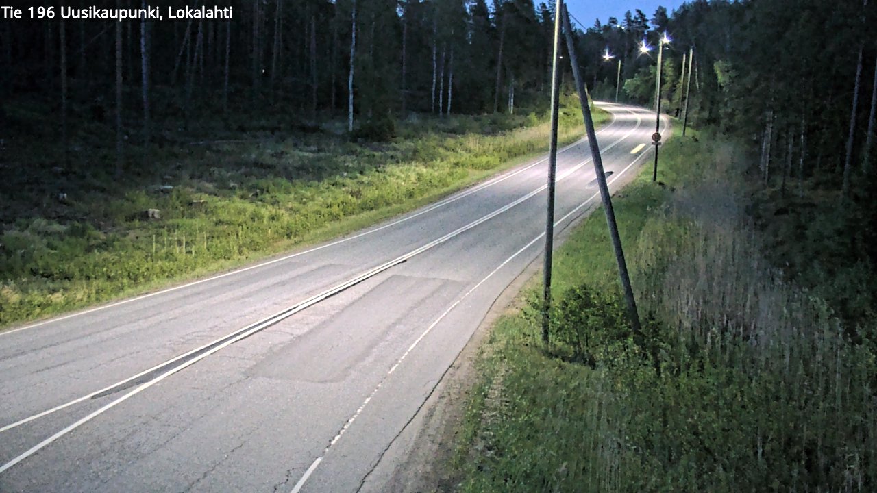 Weather Camera Image Road 196 Uusikaupunki, Lokalahti, Uusikaupunki, Varsinais-Suomi
