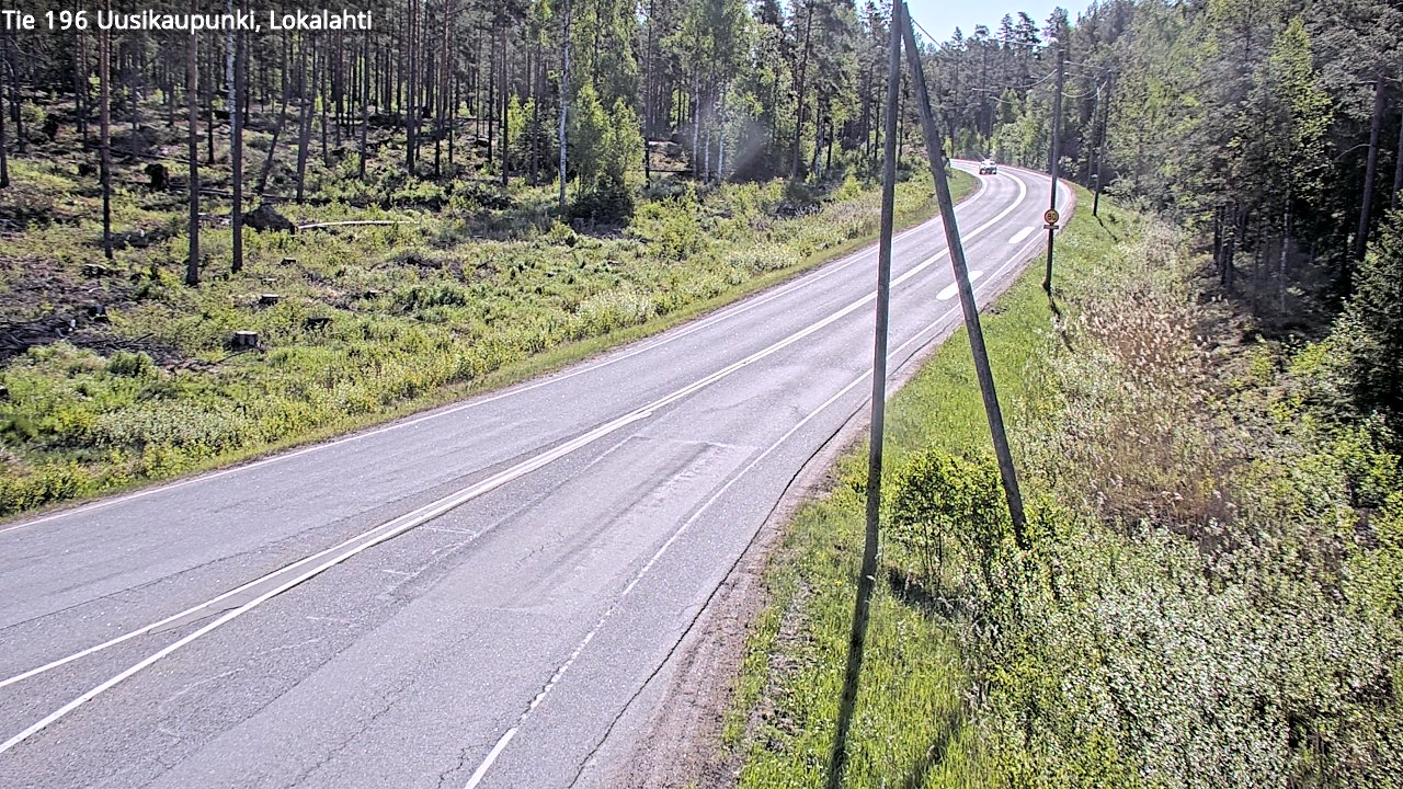 Weather Camera Image Road 196 Uusikaupunki, Lokalahti, Uusikaupunki, Varsinais-Suomi