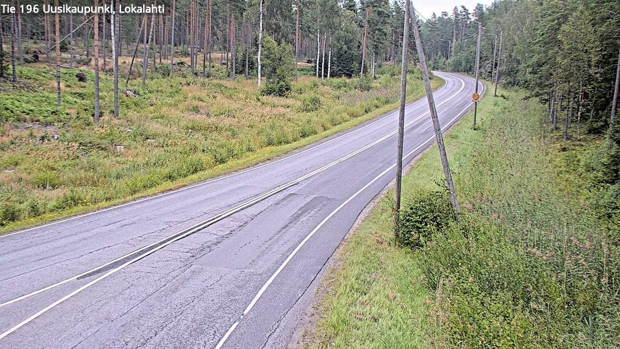 Weather Camera Image Road 196 Uusikaupunki, Lokalahti, Uusikaupunki, Varsinais-Suomi
