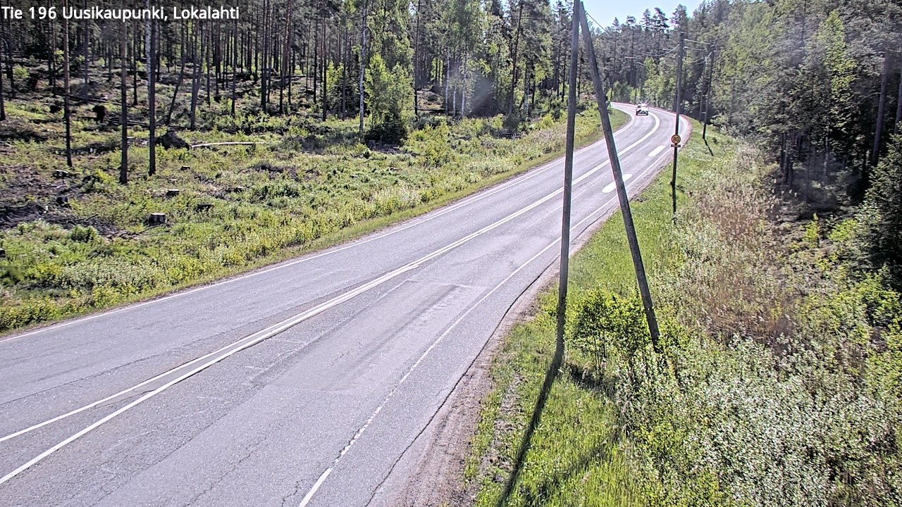 Weather Camera Image Road 196 Uusikaupunki, Lokalahti, Uusikaupunki, Varsinais-Suomi