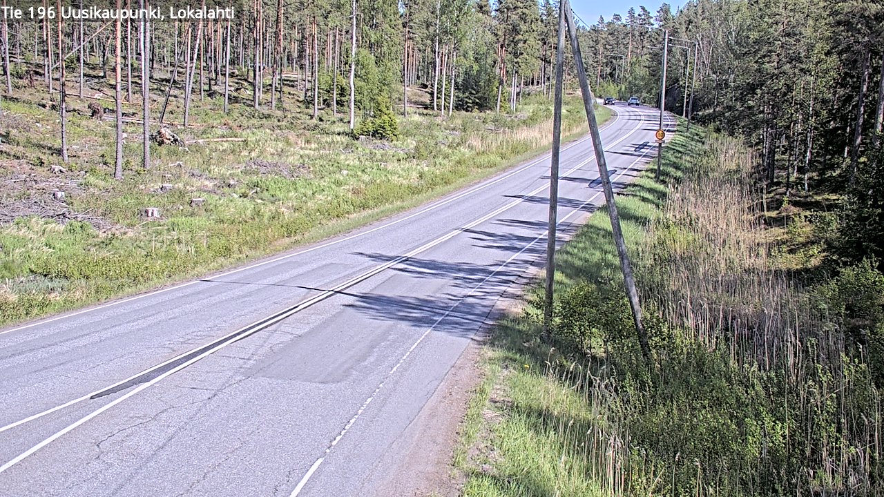 Weather Camera Image Road 196 Uusikaupunki, Lokalahti, Uusikaupunki, Varsinais-Suomi