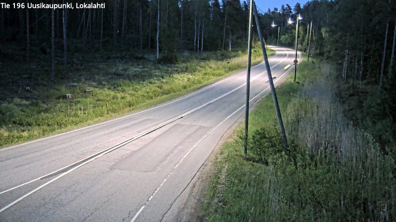 Weather Camera Image Road 196 Uusikaupunki, Lokalahti, Uusikaupunki, Varsinais-Suomi