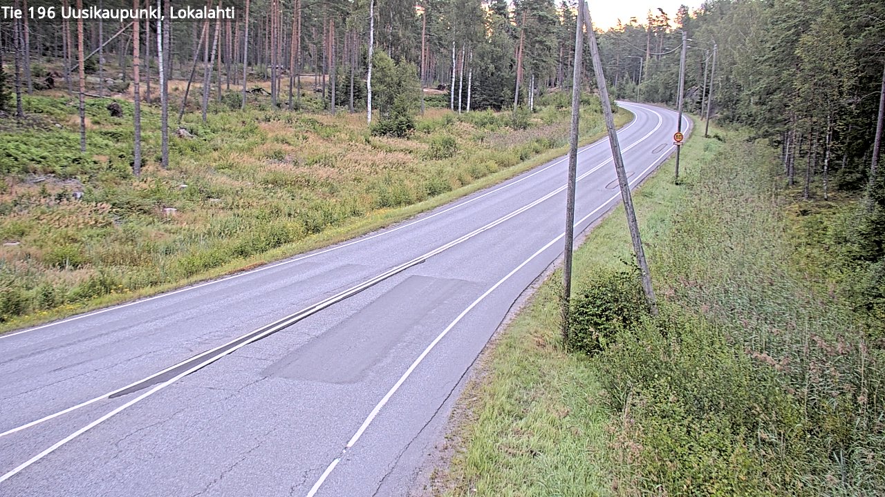 Weather Camera Image Road 196 Uusikaupunki, Lokalahti, Uusikaupunki, Varsinais-Suomi