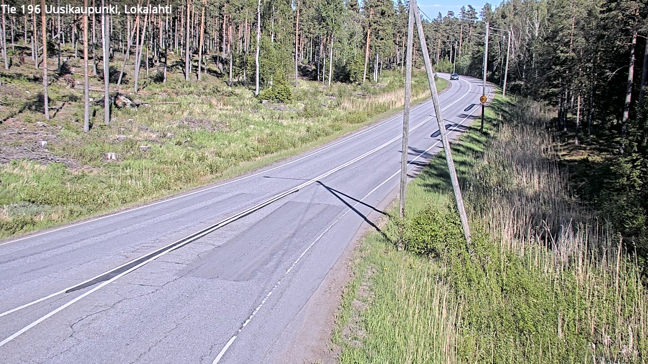 Weather Camera Image Road 196 Uusikaupunki, Lokalahti, Uusikaupunki, Varsinais-Suomi