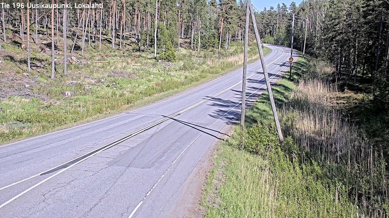 Weather Camera Image Road 196 Uusikaupunki, Lokalahti, Uusikaupunki, Varsinais-Suomi