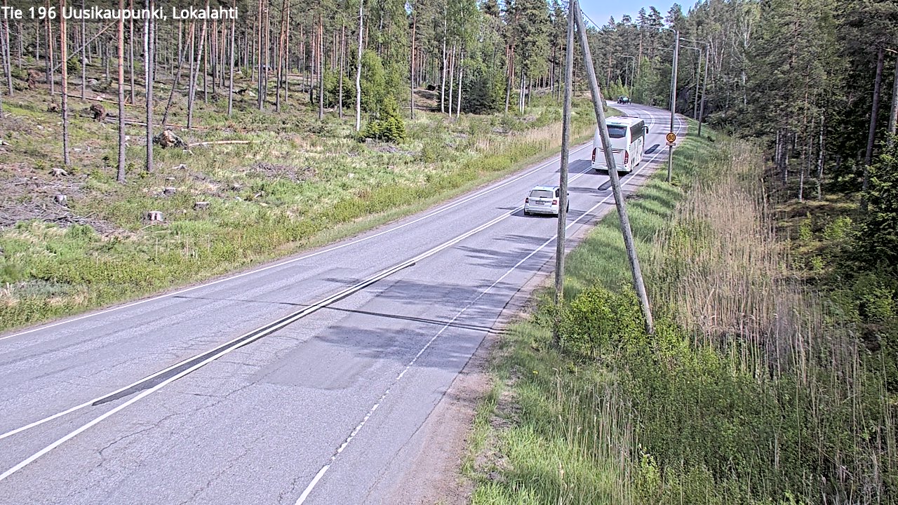 Weather Camera Image Road 196 Uusikaupunki, Lokalahti, Uusikaupunki, Varsinais-Suomi