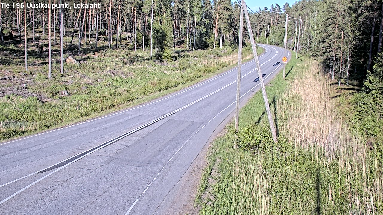 Weather Camera Image Road 196 Uusikaupunki, Lokalahti, Uusikaupunki, Varsinais-Suomi