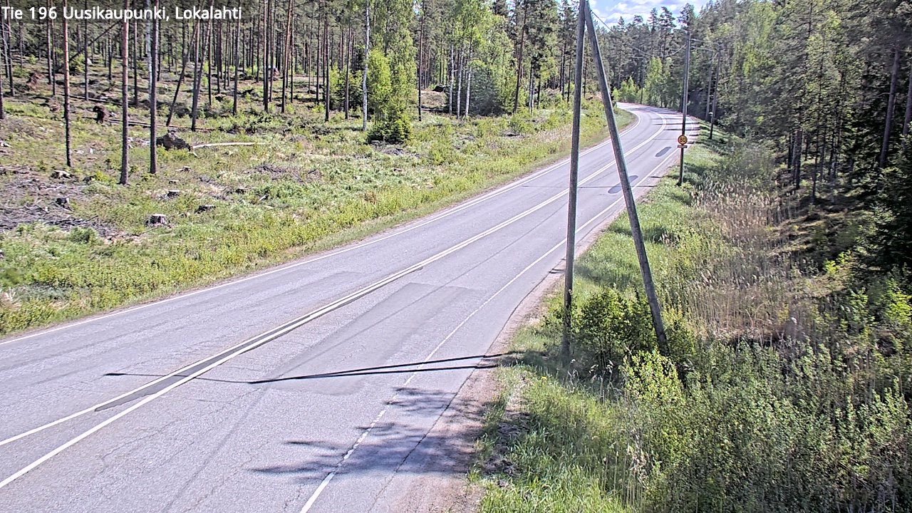 Weather Camera Image Road 196 Uusikaupunki, Lokalahti, Uusikaupunki, Varsinais-Suomi