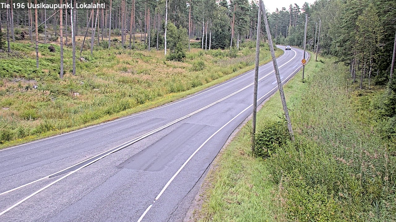 Weather Camera Image Road 196 Uusikaupunki, Lokalahti, Uusikaupunki, Varsinais-Suomi