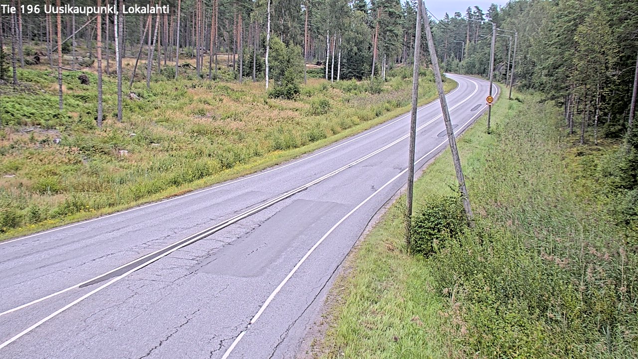 Weather Camera Image Road 196 Uusikaupunki, Lokalahti, Uusikaupunki, Varsinais-Suomi