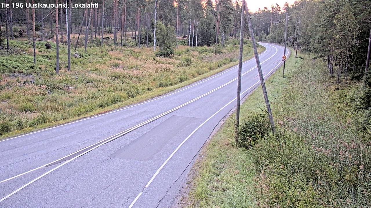 Weather Camera Image Road 196 Uusikaupunki, Lokalahti, Uusikaupunki, Varsinais-Suomi