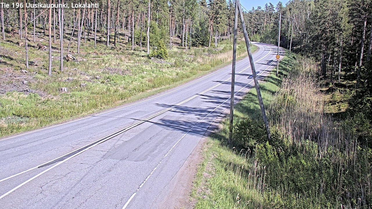 Weather Camera Image Road 196 Uusikaupunki, Lokalahti, Uusikaupunki, Varsinais-Suomi