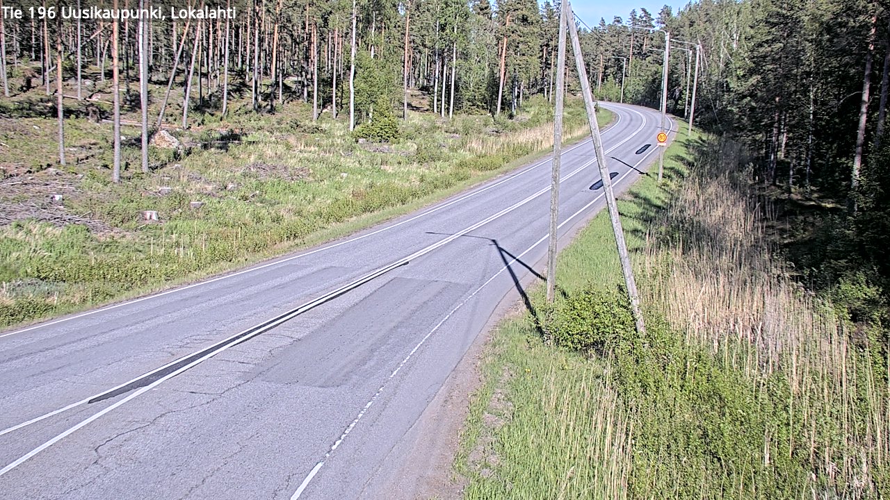 Weather Camera Image Road 196 Uusikaupunki, Lokalahti, Uusikaupunki, Varsinais-Suomi
