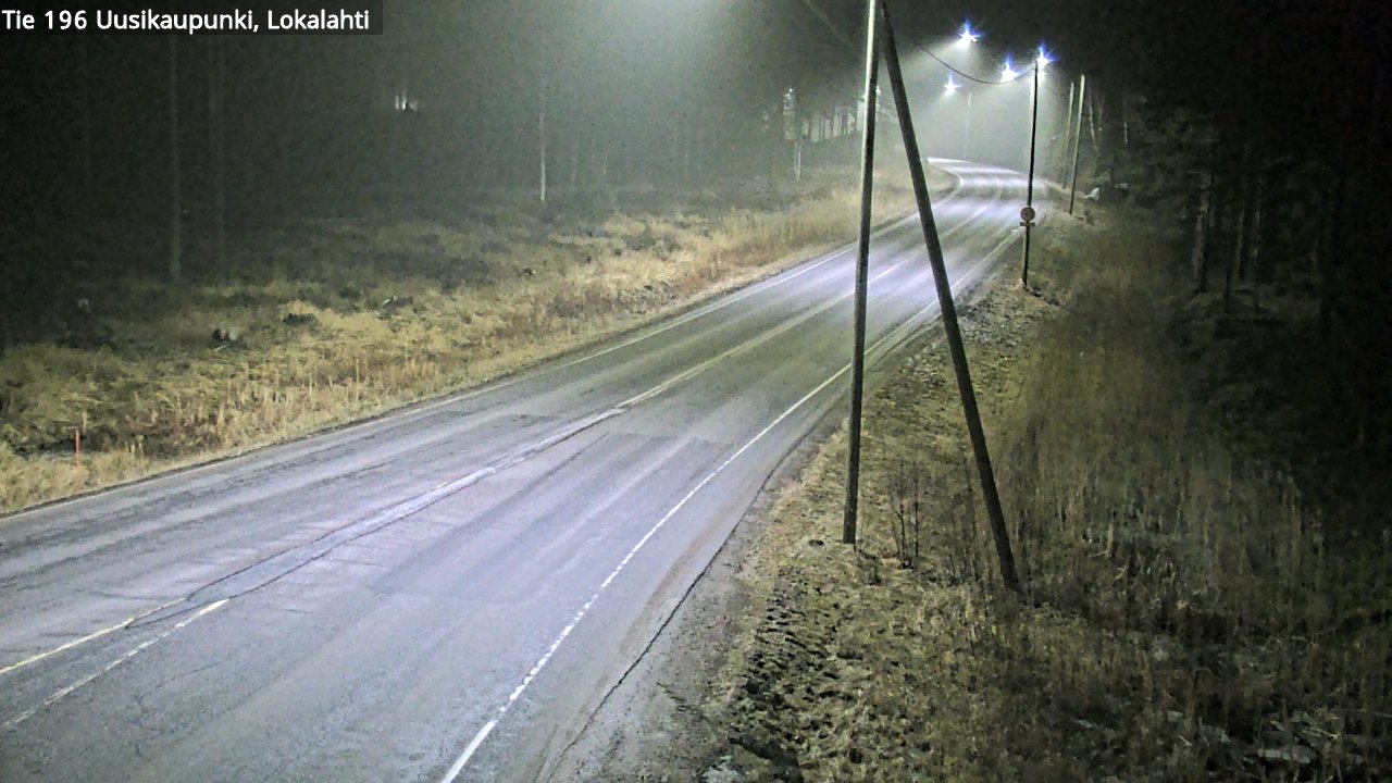 Weather Camera Image Road 196 Uusikaupunki, Lokalahti, Uusikaupunki, Varsinais-Suomi