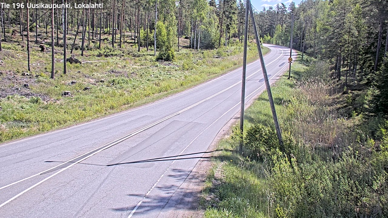 Weather Camera Image Road 196 Uusikaupunki, Lokalahti, Uusikaupunki, Varsinais-Suomi