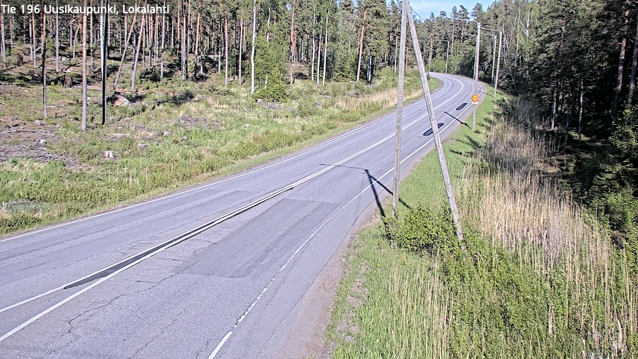 Weather Camera Image Road 196 Uusikaupunki, Lokalahti, Uusikaupunki, Varsinais-Suomi