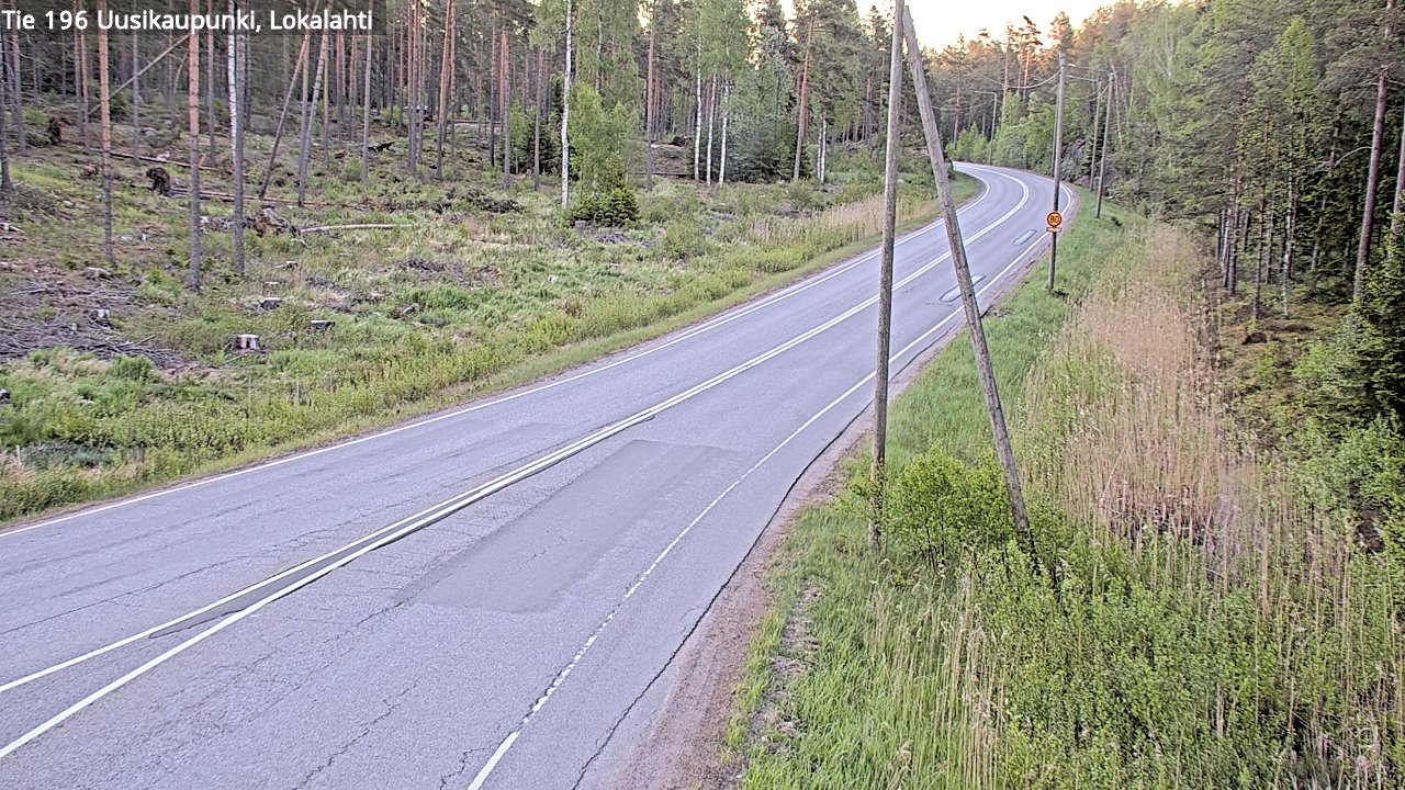 Weather Camera Image Road 196 Uusikaupunki, Lokalahti, Uusikaupunki, Varsinais-Suomi