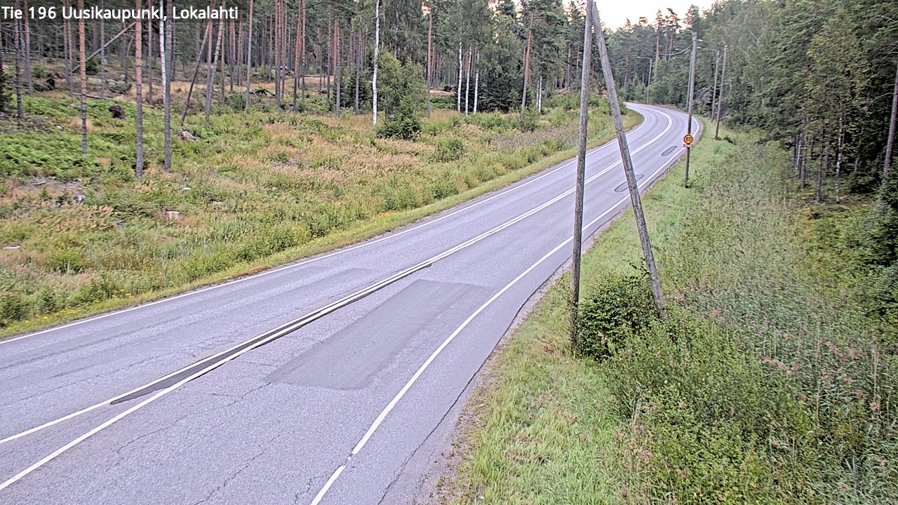 Weather Camera Image Road 196 Uusikaupunki, Lokalahti, Uusikaupunki, Varsinais-Suomi
