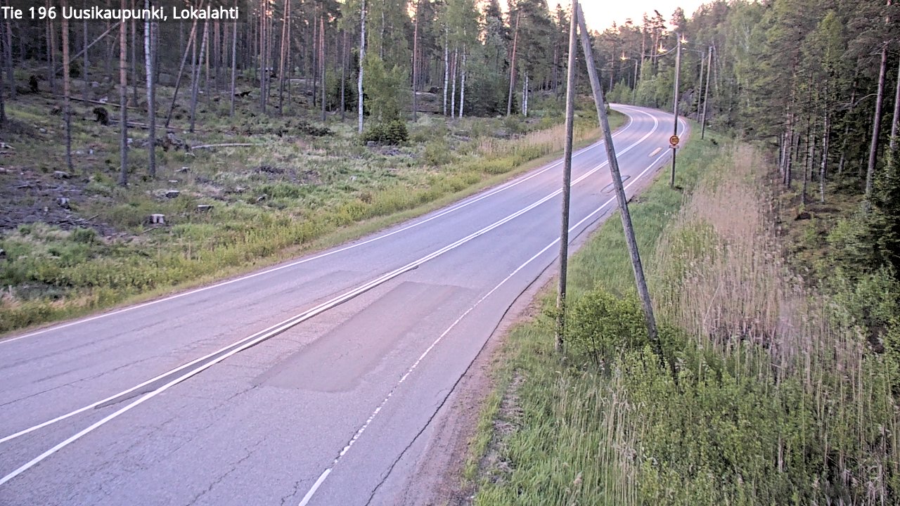 Weather Camera Image Road 196 Uusikaupunki, Lokalahti, Uusikaupunki, Varsinais-Suomi