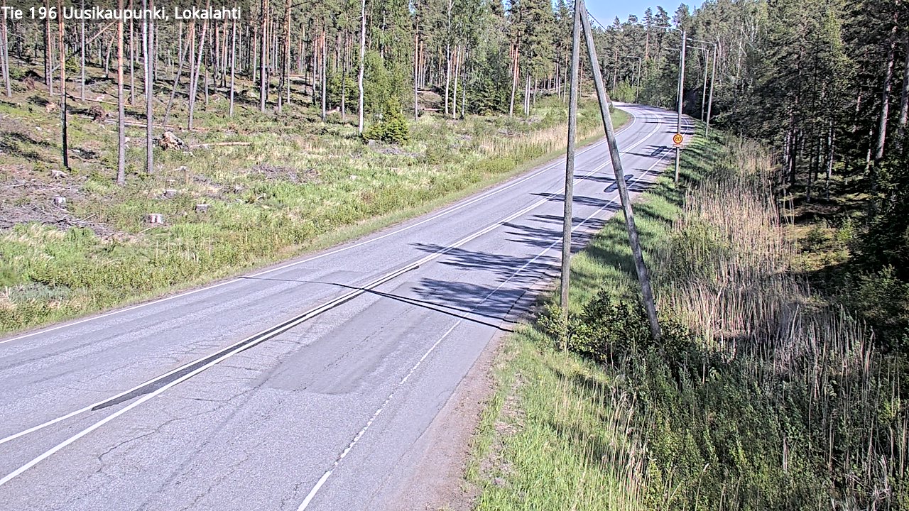 Weather Camera Image Road 196 Uusikaupunki, Lokalahti, Uusikaupunki, Varsinais-Suomi