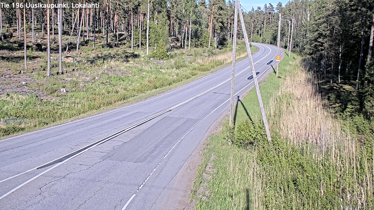 Weather Camera Image Road 196 Uusikaupunki, Lokalahti, Uusikaupunki, Varsinais-Suomi