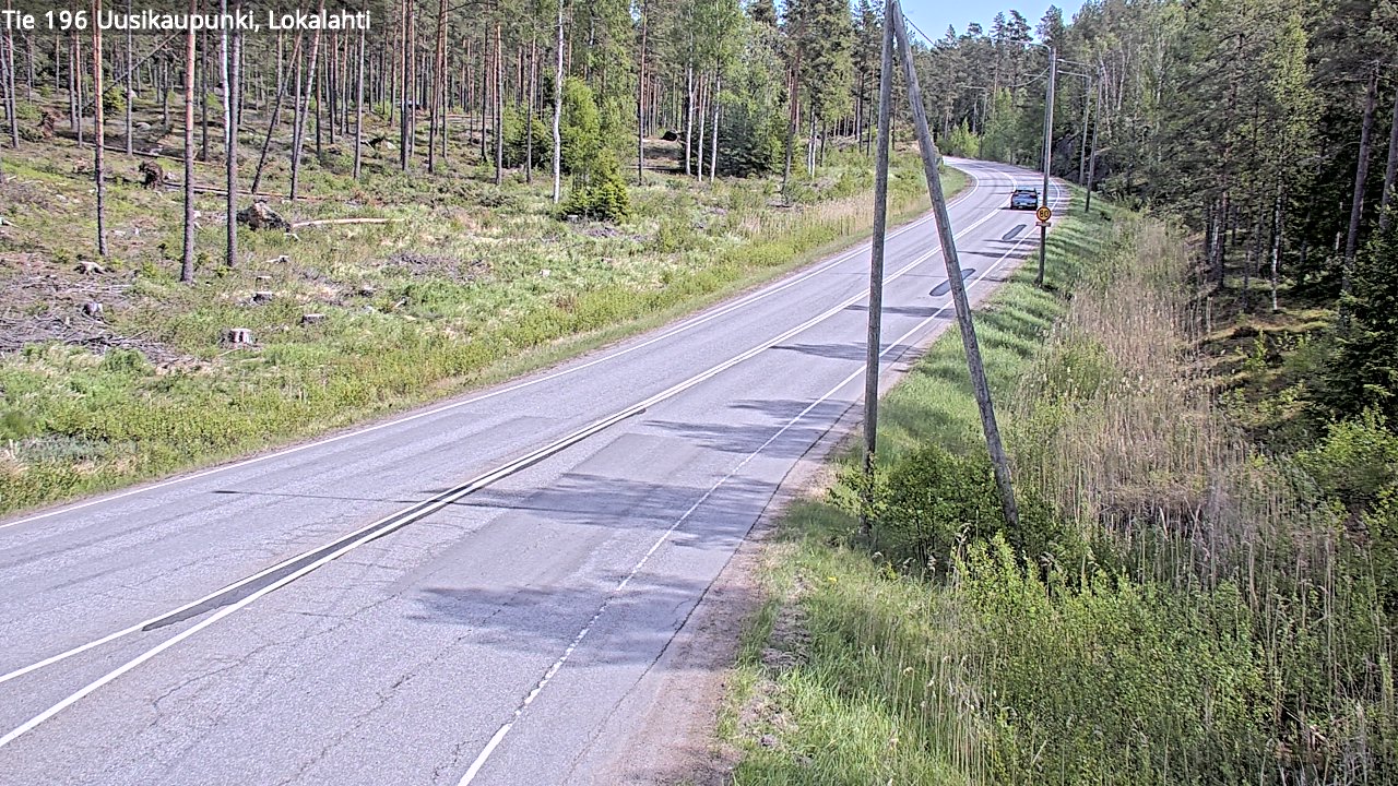 Weather Camera Image Road 196 Uusikaupunki, Lokalahti, Uusikaupunki, Varsinais-Suomi